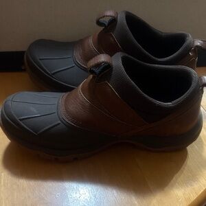 L.L. Bean Men's Black and Brown Slip-On Boots